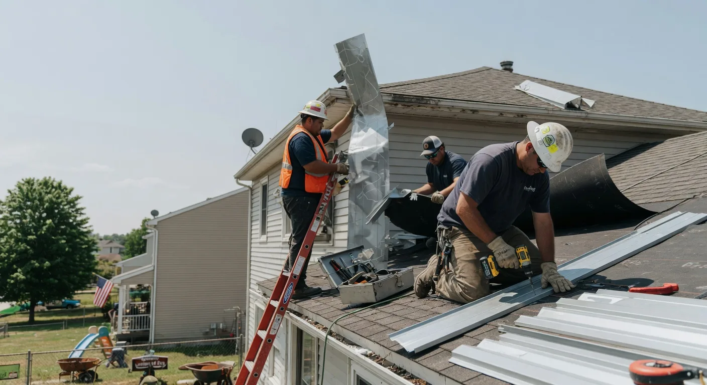 Storm Damage Metal Roof Repair in Grand Mound, IA